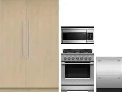 5 Piece Package Includes Refrigerator, Freezer, Range, Microwave And Dishwasher